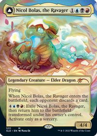 Nicol Bolas, the Ravager (Display Commander) - Thick Stock — Secret Lair Drop Series