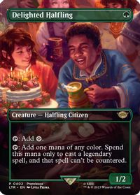 Delighted Halfling (Borderless) — Universes Beyond: The Lord of the Rings: Tales of Middle-earth