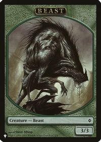 Beast // Emblem - Liliana, Defiant Necromancer Double-Sided Token — The List Reprints