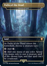 Paths of the Dead - Cavern of Souls (Borderless) (Surge Foil) — Commander: The Lord of the Rings: Tales of Middle-earth