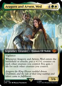 Aragorn and Arwen, Wed (Extended Art) — Universes Beyond: The Lord of the Rings: Tales of Middle-earth