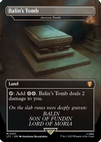 Balin's Tomb - Ancient Tomb (Borderless) — Commander: The Lord of the Rings: Tales of Middle-earth
