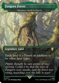 Fangorn Forest - Yavimaya, Cradle of Growth (Borderless) — Commander: The Lord of the Rings: Tales of Middle-earth