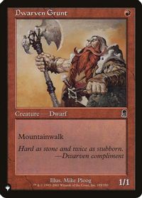 Dwarven Grunt — The List Reprints