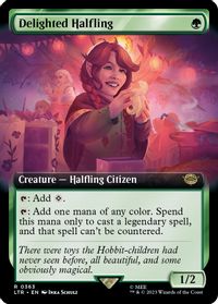 Delighted Halfling (Extended Art) — Universes Beyond: The Lord of the Rings: Tales of Middle-earth