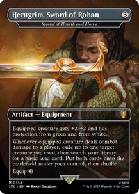 Herugrim, Sword of Rohan - Sword of Hearth and Home (Borderless) — Commander: The Lord of the Rings: Tales of Middle-earth