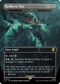 Redhorn Pass - Mouth of Ronom (Borderless) — Commander: The Lord of the Rings: Tales of Middle-earth