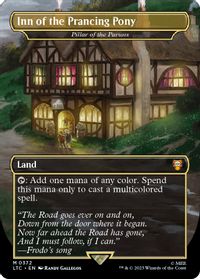 Inn of the Prancing Pony - Pillar of the Paruns (Borderless) — Commander: The Lord of the Rings: Tales of Middle-earth