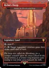 Helm's Deep - Shinka, the Bloodsoaked Keep (Borderless) — Commander: The Lord of the Rings: Tales of Middle-earth