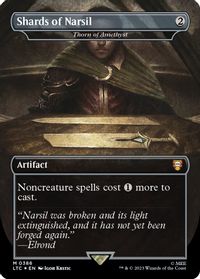 Shards of Narsil - Thorn of Amethyst (Borderless) (Surge Foil) — Commander: The Lord of the Rings: Tales of Middle-earth