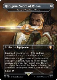Herugrim, Sword of Rohan - Sword of Hearth and Home (Borderless) (Surge Foil) — Commander: The Lord of the Rings: Tales of Middle-earth