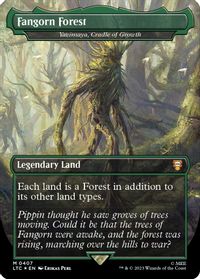 Fangorn Forest - Yavimaya, Cradle of Growth (Borderless) (Surge Foil) — Commander: The Lord of the Rings: Tales of Middle-earth