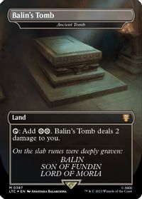 Balin's Tomb - Ancient Tomb (Borderless) (Surge Foil) — Commander: The Lord of the Rings: Tales of Middle-earth