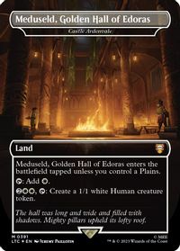 Meduseld, Golden Hall of Edoras - Castle Ardenvale (Borderless) (Surge Foil) — Commander: The Lord of the Rings: Tales of Middle-earth
