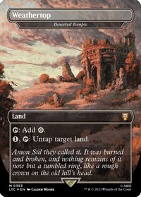 Weathertop - Deserted Temple (Borderless) (Surge Foil) — Commander: The Lord of the Rings: Tales of Middle-earth