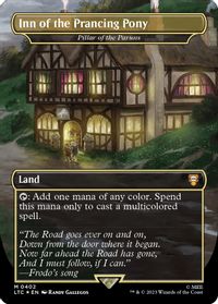 Inn of the Prancing Pony - Pillar of the Paruns (Borderless) (Surge Foil) — Commander: The Lord of the Rings: Tales of Middle-earth