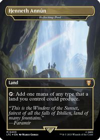 Henneth Annun - Reflecting Pool (Borderless) (Surge Foil) — Commander: The Lord of the Rings: Tales of Middle-earth