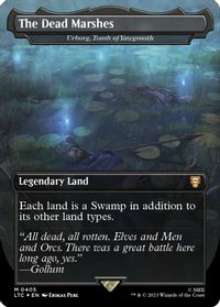 The Dead Marshes - Urborg, Tomb of Yawgmoth (Borderless) (Surge Foil) — Commander: The Lord of the Rings: Tales of Middle-earth