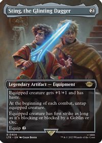Sting, the Glinting Dagger (Borderless) — Universes Beyond: The Lord of the Rings: Tales of Middle-earth