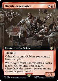 Orcish Siegemaster (Extended Art) — Commander: The Lord of the Rings: Tales of Middle-earth