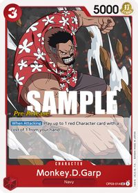 Monkey.D.Garp — Pillars of Strength Pre-Release Cards