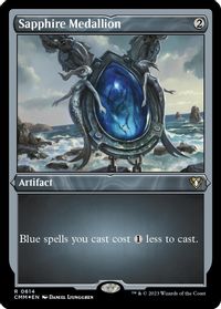 Sapphire Medallion (Foil Etched) — Commander Masters