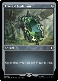 Emerald Medallion (Foil Etched) — Commander Masters