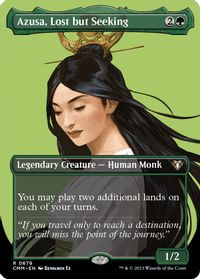 Azusa, Lost but Seeking (Borderless) — Commander Masters