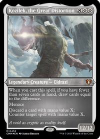 Kozilek, the Great Distortion (Foil Etched) — Commander Masters
