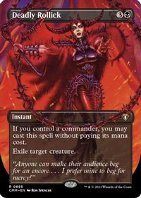 Deadly Rollick (Borderless) — Commander Masters