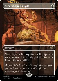 Steelshaper's Gift (Borderless) — Commander Masters