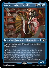 Azami, Lady of Scrolls (Foil Etched) — Commander Masters