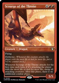 Scourge of the Throne (Foil Etched) — Commander Masters