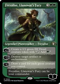 Freyalise, Llanowar's Fury (Foil Etched) — Commander Masters
