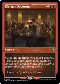 Disrupt Decorum (Foil Etched) — Commander Masters