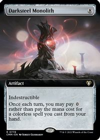 Darksteel Monolith (Extended Art) — Commander Masters
