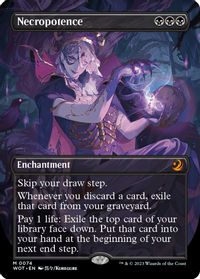 Necropotence (Anime Borderless) — Wilds of Eldraine: Enchanting Tales