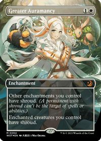 Greater Auramancy (Anime Borderless) (Confetti Foil) — Wilds of Eldraine: Enchanting Tales