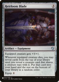 Heirloom Blade — The List Reprints