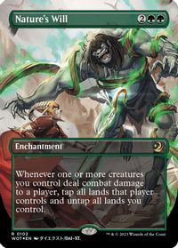 Nature's Will (Anime Borderless) (Confetti Foil) — Wilds of Eldraine: Enchanting Tales
