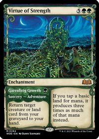 Virtue of Strength (Showcase) — Wilds of Eldraine