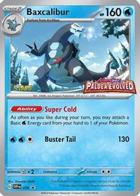 Baxcalibur - 019 (Prerelease) [Staff] — SV: Scarlet & Violet Promo Cards