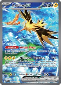 Zapdos ex - 202/165 — SV: Scarlet & Violet 151