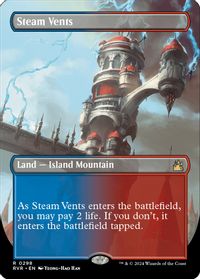 Steam Vents (Borderless) — Ravnica Remastered