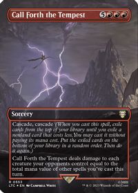 Call Forth the Tempest (Borderless) (Surge Foil) — Commander: The Lord of the Rings: Tales of Middle-earth