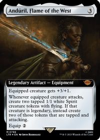 Anduril, Flame of the West (Extended Art) (Surge Foil) — Universes Beyond: The Lord of the Rings: Tales of Middle-earth