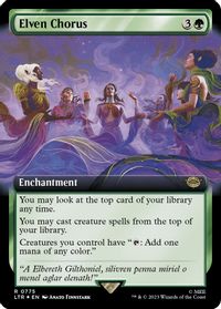 Elven Chorus (Extended Art) (Surge Foil) — Universes Beyond: The Lord of the Rings: Tales of Middle-earth