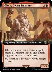 Gloin, Dwarf Emissary (Extended Art) (Surge Foil) — Universes Beyond: The Lord of the Rings: Tales of Middle-earth