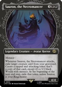 Sauron, the Necromancer (Showcase) (Surge Foil) — Universes Beyond: The Lord of the Rings: Tales of Middle-earth