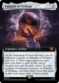 Palantir of Orthanc (Extended Art) (Surge Foil) — Universes Beyond: The Lord of the Rings: Tales of Middle-earth